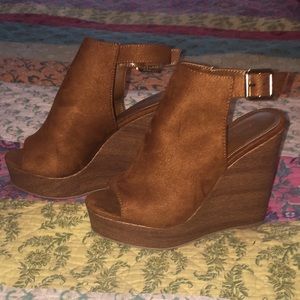 Charlotte Russe suede wedges